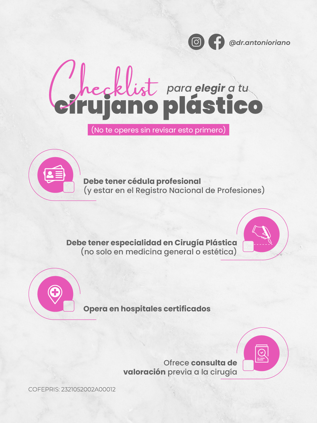 Checklist para elegir a tu cirujano plástico
